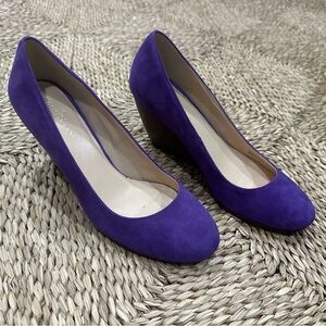 NWOB Cole Haan Laney Purple Suede Wedge 6.5